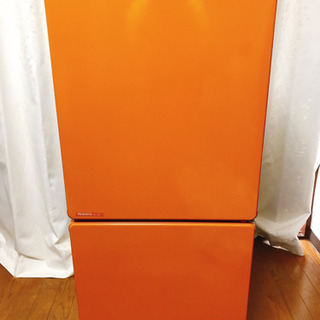 110リットル　ノンフロン冷蔵庫　一人暮らし用　オレンジ