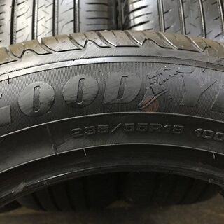 GOODYEAR EfficientGrip SUV 235/55R18 18インチ 夏タイヤ 4本 2018年製 バリ溝 ハリアー VW/ティグアン audi/Q3等　(VTG366) クレジットカード QR決済可能