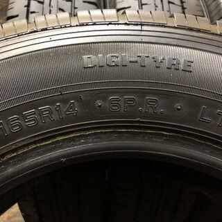 DUNLOP ENASAVE VAN01 165R14 6PR LT 14インチ 夏タイヤ 4本 2018年製 バリ