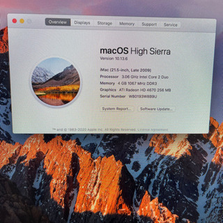 【ネット決済】Imac 2009 core 2duo Mac O...