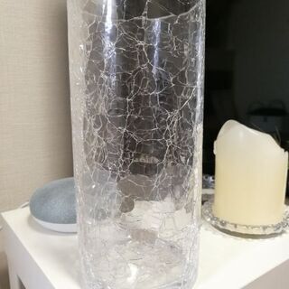 ガラスの花瓶／ヒビ割れ加工