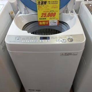 J058★6ヶ月保証★7K洗濯機★SHARP ES-GE70R-...