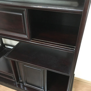 高級 茶箪笥 飾り棚 違い棚 収納棚 和家具