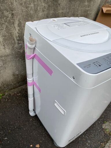 SHARP　全自動電気洗濯機　ES-GE6C-W 2019年製　6.0㎏　風乾燥3.0kg 美品　売ります。配送可能！