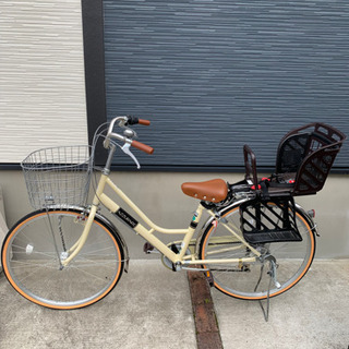 【受渡済】DCM カーマブランド 26インチ 変速あり 自転車 チャイルドシート付