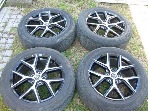 グランドセール ハリアー 60系 限定 スタイルアッシュ 18インチ タイヤ ホイールセット 235/55R18 18x7.5j+45 5H-114.3 60mmハブ タイヤ、ホイール