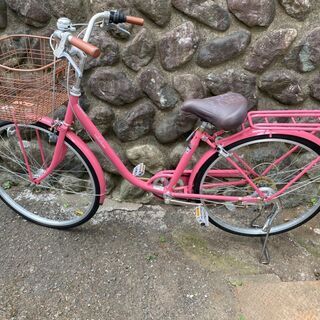 自転車　ママチャリ　26インチ　ピンク　売ります。　直接引き取り歓迎！