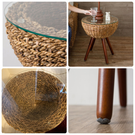 ソファー 脚付き＆丸テーブル＆カバーセット(別売り可)リゾート バリ