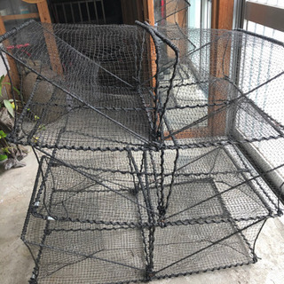 カニ カニ取り網 漁師 釣り