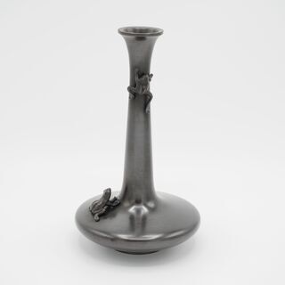 【高岡銅器】瑞峰堂　青銅製　6.5寸平貫通型　花瓶
