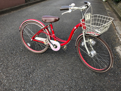 子供自転車22インチ赤 (キィトス) 町田の自転車の中古あげます・譲り 