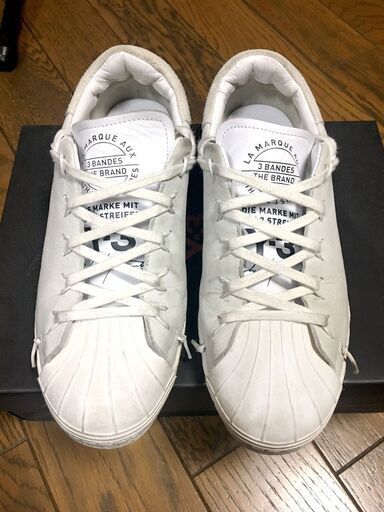 7/3値下げ　 Y-3  ヨージヤマモト　Yohji Yamamoto   adidas スエード＆レザー スニーカー スーパースター メンズ  　アディダス