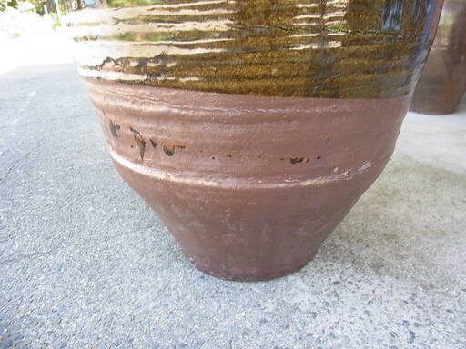 当時物・白岩焼・楢岡焼 甕 壺 大型 傷あり