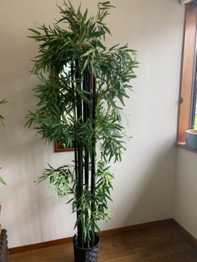 光触媒 人工観葉植物 ウォールグリーン フェイク 組立て式バンブー黒竹-