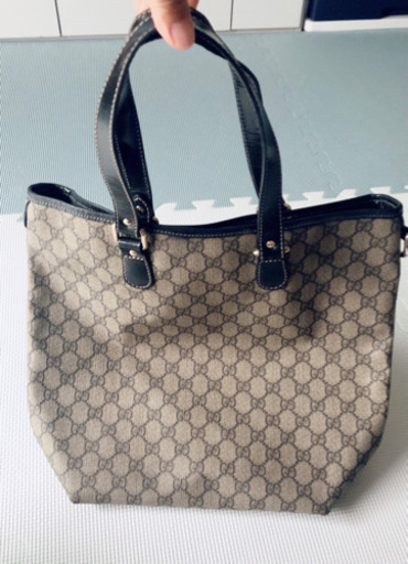 【GUCCI PVC レザー トートバッグ】