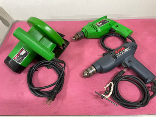 RYOBIリョービ電動工具3点セット/丸ノコリヨービMW-14 ■ドリルリョービMD-10 ■ドリルリョービCD-10/DIY/工作/製作/福岡/引取り可