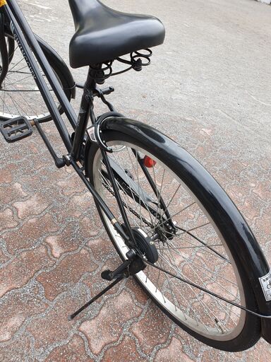 男女兼用自転車　大人用シティバイク　26インチ　カゴ・ライト・鍵・ベル付き