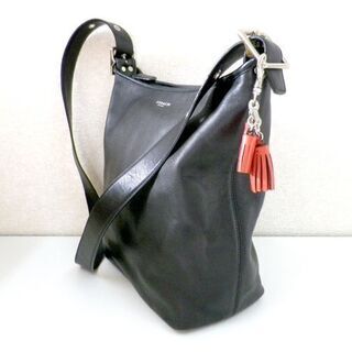 COACH コーチ レガシー ダッフルショルダーバッグ ブラック レザー