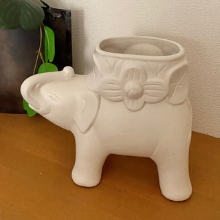 象のプランターポット 陶器製