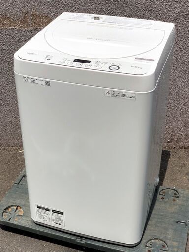 ㉟【6ヶ月保証付・税込み】シャープ 5.5kg 全自動洗濯機 ES-GE5D 20年製【PayPay使えます】