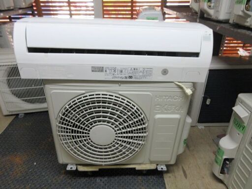 K02340　日立　中古エアコン　主に6畳用　冷2.2kw／暖2.2kw