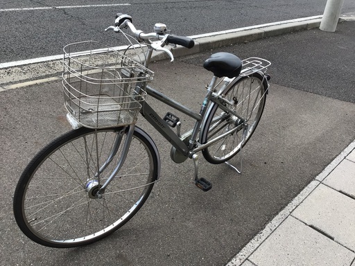 中古自転車 ブリヂストン アルベルト 丈夫な通学自転車 前後