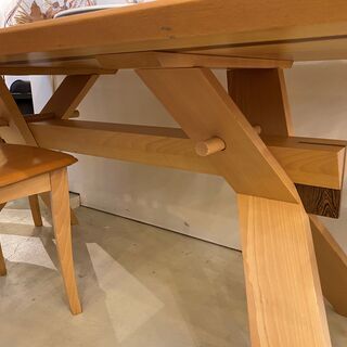 ブロスイタリア BROSS Italia IDC大塚取扱商品 ダイニングテーブルセット 5点セット ナチュラル 参考価格：450,000円～ 中古品