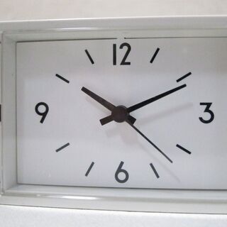 ミニ駅時計 マグネット付き置時計 ホワイト MUJI 無印良品