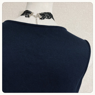 ご購入者様決定꒰GU꒱ドッキング チュニック紺色派手柄ミニワンピース