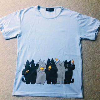 【ネット決済】猫の水色Tシャツ