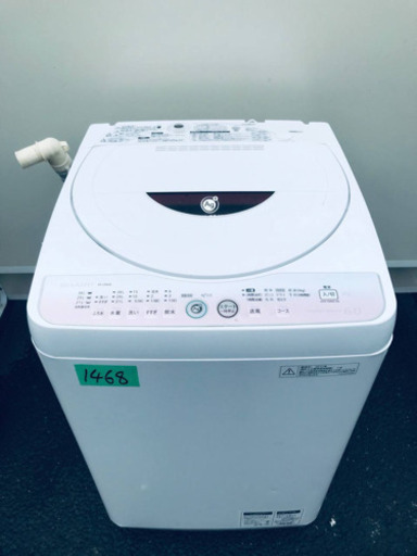 1468番 SHARP✨全自動電気洗濯機✨ES-GE60L-P‼️