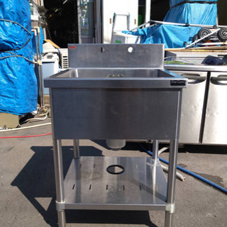 中古厨房 マルゼン ステンレス 1槽シンク 600×600×950業務用 1層流し台 
