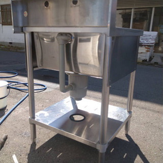 中古厨房 マルゼン ステンレス 1槽シンク 600×600×950業務用 1層流し台 