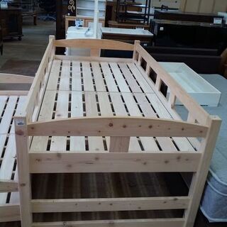 【愛品倶楽部柏店】　家具の里　国産ひのき　親子ベッド　　【店舗同時販売中】