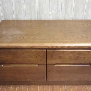 ss2515　カリモク　ローチェスト　2段　引出4杯　ブラウン 　karimoku　木製　収納家具　引出収納　箪笥　タンス ss2515 カリモク ローチェスト 2段 引出4杯 ブラウン karimoku 木製