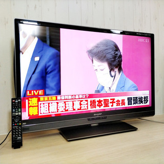 40ｲﾝﾁ液晶テレビ　SHARP　2011年　保証付き　配送室内...