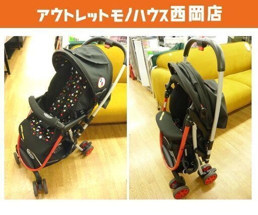 グレコ シティライトRアップ ミッキー柄 A型 ベビーカー 西岡店