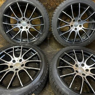 【GOODYEAR ICENAVI 6 225/45R18】スタッドレス【社外ホイール 18インチ 8J5HPCD114.3+42】バリ溝 クラウン等　(VTG368MS) クレジットカード QR決済可能 GOODYEAR ICENAVI 6 225/45R18】スタッドレス【社外ホイール 18インチ
