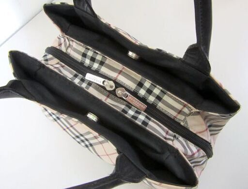 本物 バーバリー ブルーレーベル トートバッグ ノバチェック BURBERRY BLUE LABEL 札幌市北区屯田