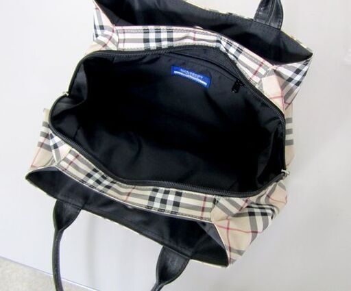 本物 バーバリー ブルーレーベル トートバッグ ノバチェック BURBERRY BLUE LABEL 札幌市北区屯田