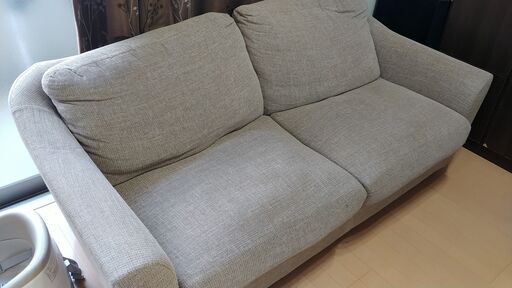ソファ グレー 2人掛け※取に来ていただける方のみ