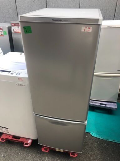 ☆中古 激安！Panasonic ノンフロン冷凍冷蔵庫　NR-B178W-S　168L　2016年製　DF031￥12,000！！