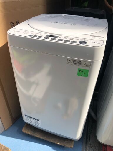【中古】大阪引取歓迎　SHARP　洗濯機　2018年製　6ｋｇ　ES-G60TC 　DF031　￥12,000！！