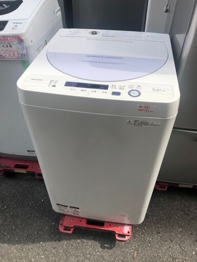 ☆中古 激安！！SHARP　洗濯機　ES-GE5A-V　5.5ｋｇ　2017年製　ＤＦ０３２　￥12,000！！