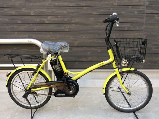 地域限定送料無料　パナソニック　シュガードロップ　新基準　小径車　8,9AH　黄緑　グリッター　パスシティX　神戸市　電動自転車