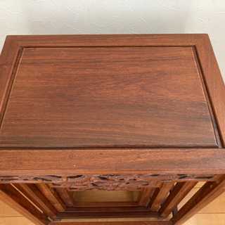 唐木 花梨 ネストテーブル テーブルセット 4点 中古