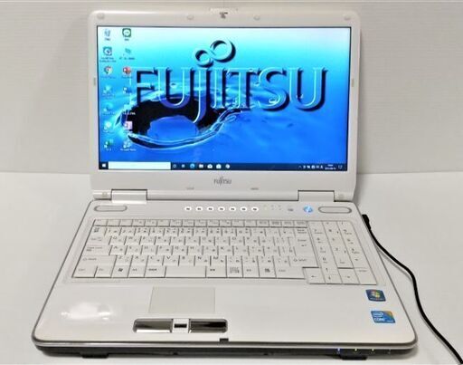 ◎値下げしました！！★美品・富士通 FMV-BIBLO ★爆速新品SSD256GB換装/core i5/4GB/BD/クリスタルホワイト