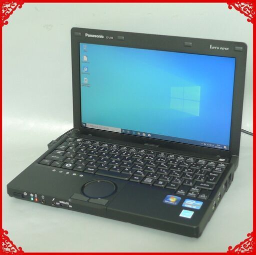 60時間使用 日本製 軽量 ノートパソコン 中古美品 10.1型 Panasonic CF-J10TWHDS Core i3 4GB 250G 無線LAN Windows10 LibreOffice済