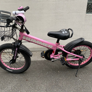 希少カラー　HUMMER ハマー　ピンク　子供　自転車　16インチ　府中市 希少カラー HUMMER ハマー ピンク 子供 自転車 16インチ 府中市
