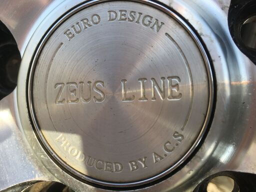 ZEUS LINE ゼウスライン 中古アルミホイール 18インチ 7.5J ・オフセット+53 PCD114.3 5穴225/40R18タイヤセット
